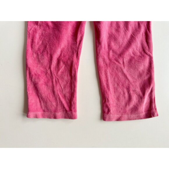 Girls' JUICY COUTURE Pink Velour Gold Logo Straight Leg Track Pants, Size 5 - Picture 8 of 11